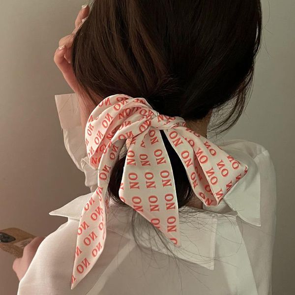 

hair clips & barrettes aomu french fashion red white ribbon letter silk scarf headband irregular geometric big bow hairband for women party, Golden;silver