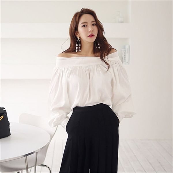 

women's two piece pants summer slash neck white flare sleeve single breasted blouse loose long pant casual sets 8mlo