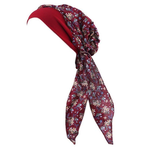 

womens chemo hat turban head scarves pre-tied headwear bandana elastic band & hats caps, Yellow