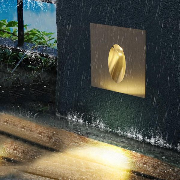 

outdoor wall lamps thrisdar 10pcs 3w recessed led stair step light aluminum embedded staircase corner lamp waterproof footlight
