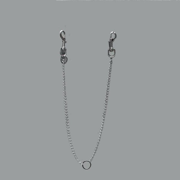 

keychains 2021 men's tide personality pants chain punk metal waist, Silver