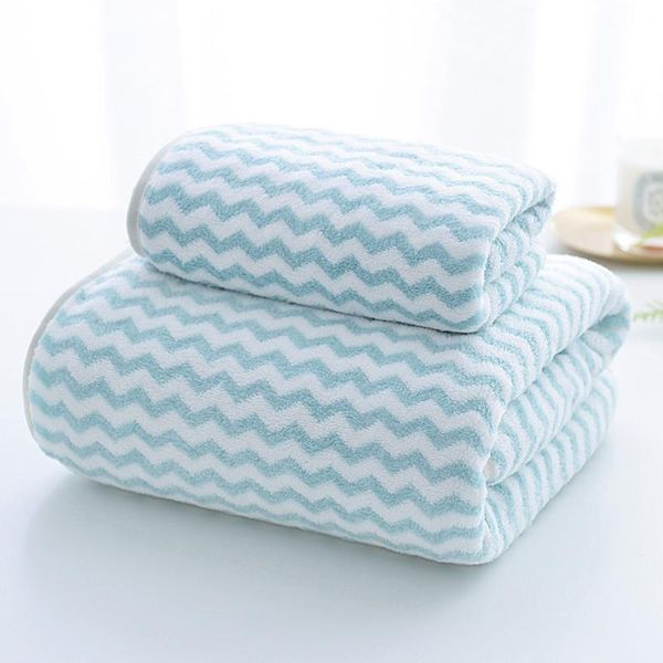 

towel 2-piece bath set superfine fiber soft absorbent children bathroom outdoor sports beach