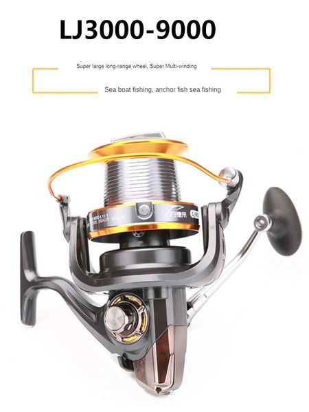 

fishing reel all-metal wire cup powerful long throw wheel 5.2:1high speed ratio boat sea spinning baitcasting reels