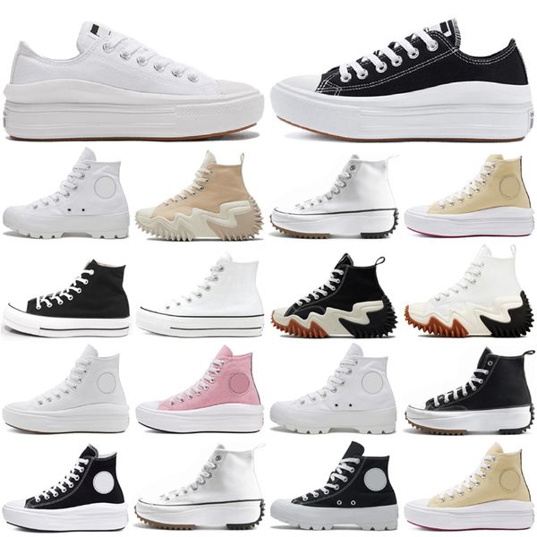 

2022 classic canvas casual shoes platform hi reconstructed slam jam triple black white high low mens women sport sneakers