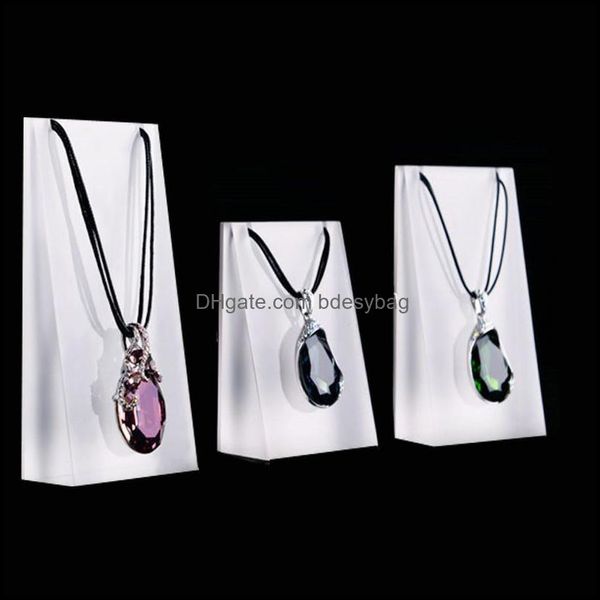 

jewelry stand packaging & display acrylic earring pendant support necklace props drop delivery 2021 hfmpw, Black