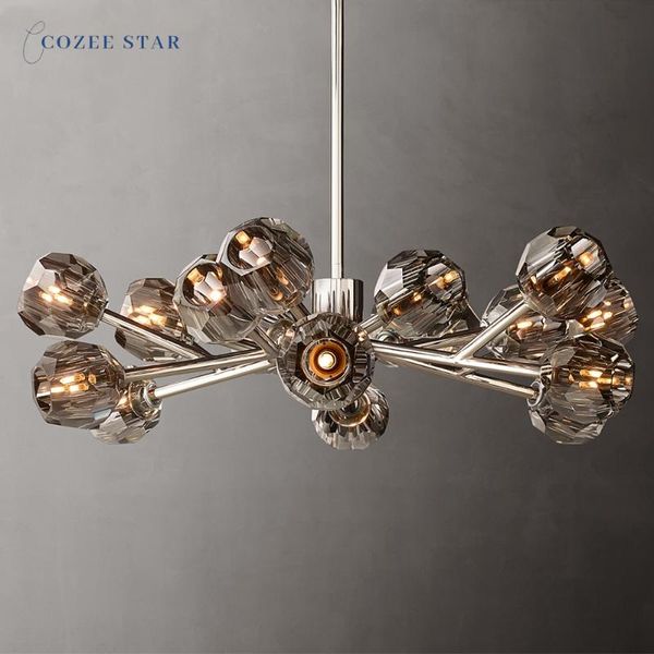 

modern led chandeliers lighting vintage ball crystal pendant hanging lamps home decoration bedroom living room lights lustre