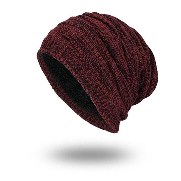 

beanies knit cap hedging head hat beanie caps winter keep plus velvet warm outdoor man hats cashmere casual bonnet