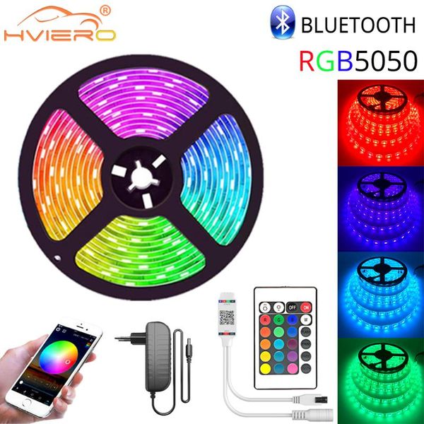 

strips bluetooth led strip lights dc 12v control rgb smd flexible lamp tape diode waterproof light 5m 10m christmas