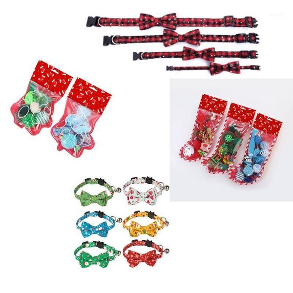 

christmas decorations cats and dogs collar accessories toys set/fashion pet decoration items/cloth nylon fab materials/xmas decor