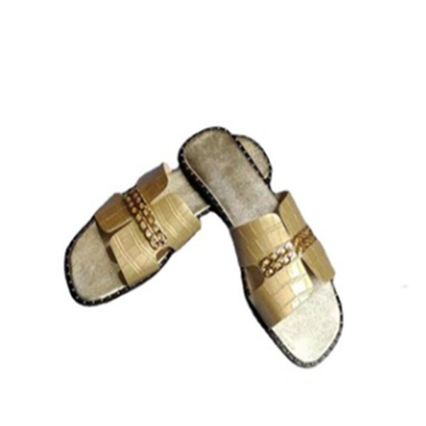 

slippers 2021 summer fashion all-match flat sandals, Black