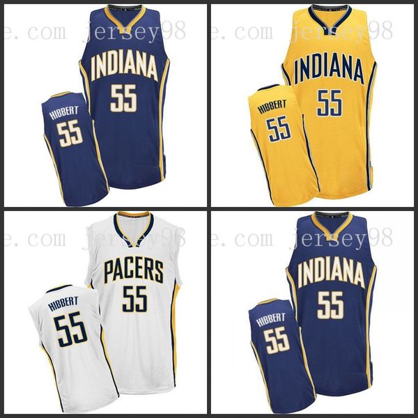 

indiana pacers men #55 roy hibbert men retro basketball jersey, Black
