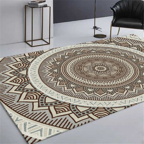 

bohemia ethnic style mandala carpet living room non-slip washable mat bedside rug carpet for hallway coffee table rug decor