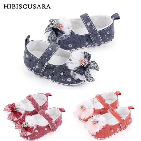 

first walkers spring summer baby girl crib shoes lace flower bow infant cute cotton fabric nonslip floral print
