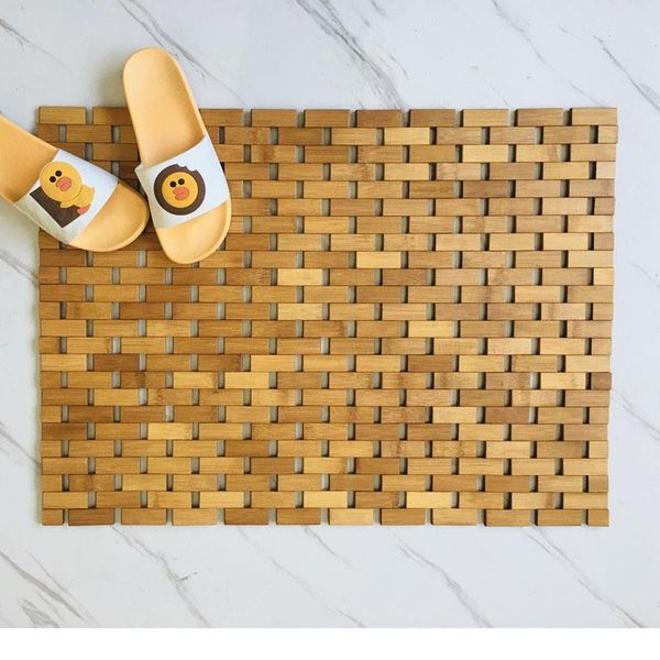 

bath mats bathroom bamboo pad non-slip pedal thicken mat 40Ã60 cm