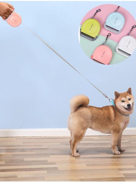 

dog collars & leashes 5m automatic tractor retractable leash flexile puppy cat traction rope belt for dogs pet products portable