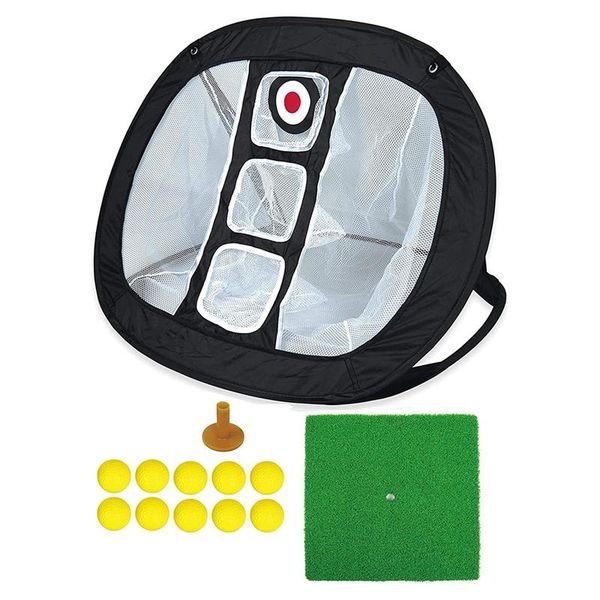 

golf training aids chipping net- up target net with hitting mat,10 balls practice for indoor/outdoor accessories