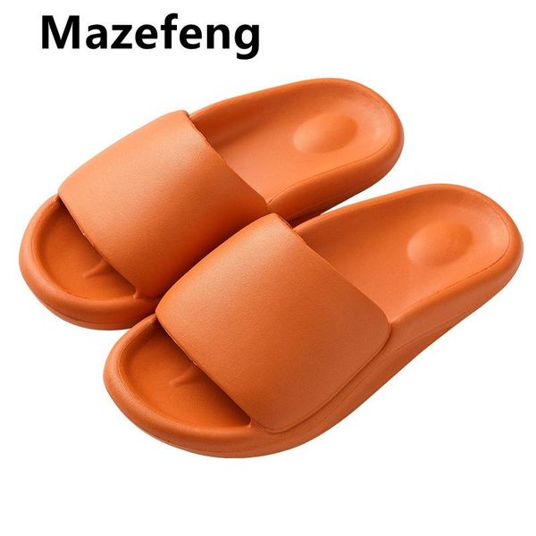 

home soft slippers ladies/men's thick bottom slipper women indoor bathroom anti-slip floor slides deodorant silent 2021, Black