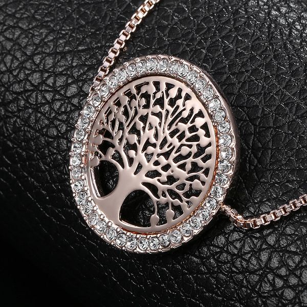 

new fashion hollow tree of life bracelets for women adjustable silve stainless steel bracelets jewelry gift, Black