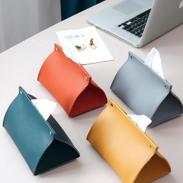 

tissue boxes & napkins leather modern box nordic simplicity reusable container paper storage dispenser rangement organization ed50tb