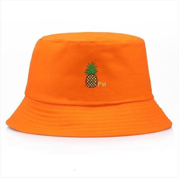 

orange pineapple bucket hat bob fruit caps hip hop gorros men women summer panama cap beach sun fishing boonie, Blue;gray