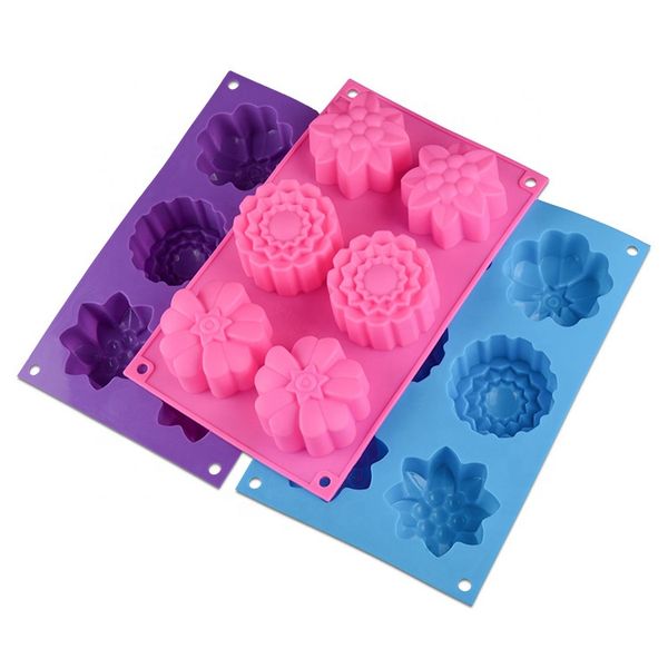 

flowers cake mould soap fondant heat resistant round silicone moon mold 1221540