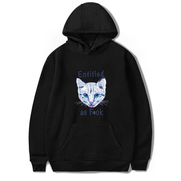 

women's hoodies & sweatshirts hipster casual men women cartoon cat hoodie autumn winter fleece warm pullover boys girls sportwear outwe, Black