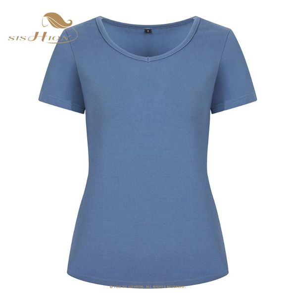 

women's t-shirt sishion solid color blue green slim vintage t shirt vd1918 knitted short sleeve v neck women summer t-shirts, White