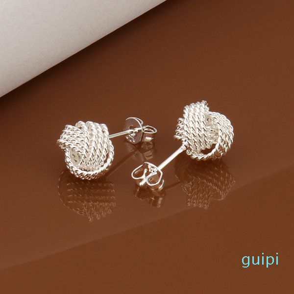 

tennis sterling silver plate jewelry earring for women we013,fashion 925 silver eaarings, Golden;silver