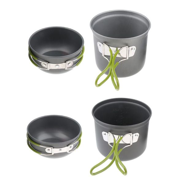 

camp kitchen portable camping cookware, equipment, outdoor pot and pan set s/l
