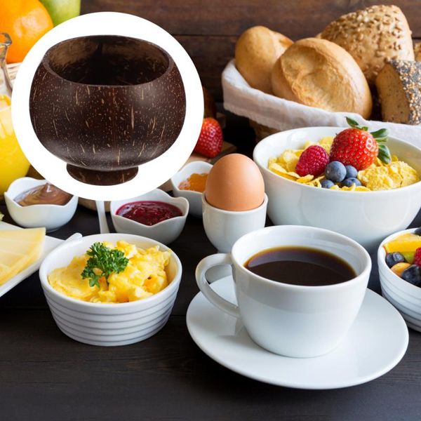 

natural coconut bowl practical fruit salad creative craft (coffee) bowls