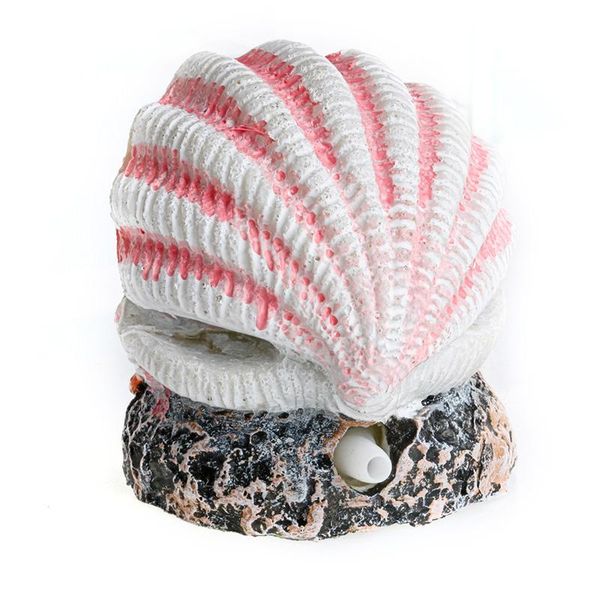 

shell pearl & air stone aquarium fish tank bubbler bubbling ornament decor decorations