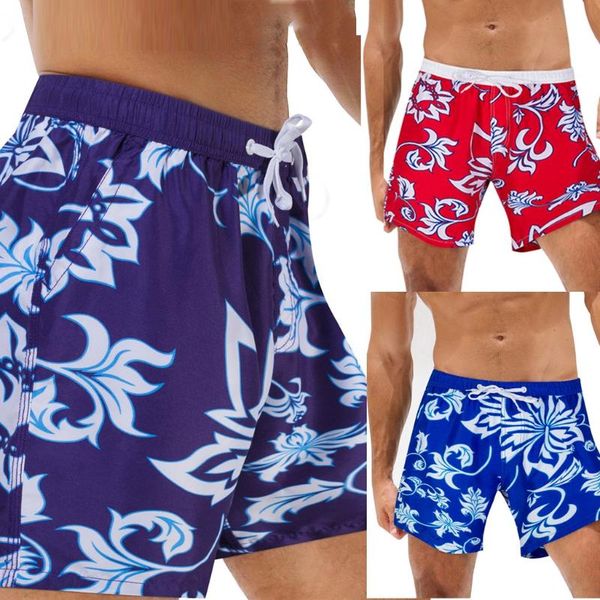 

fashion men breathable trunks pants beach print running swimming underwear mens swimwear maillot de bain boy swim suits two-piece