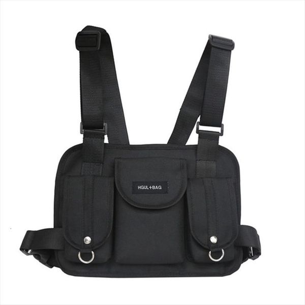 

men chest pack rig waist bags hip hop streetwear cool functional tactical shoulder anti theft purse punck style backpack
