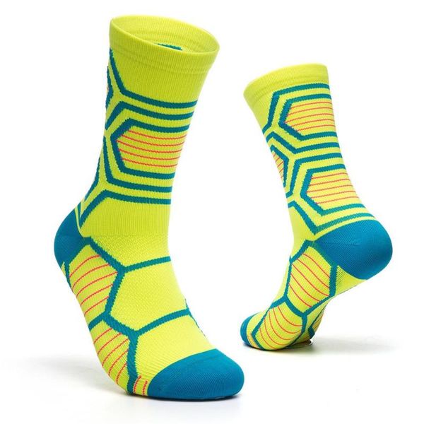 

sports socks pro team men cycling mtb bike breathable road bicycle fitness hiking skiing running basketball, Black