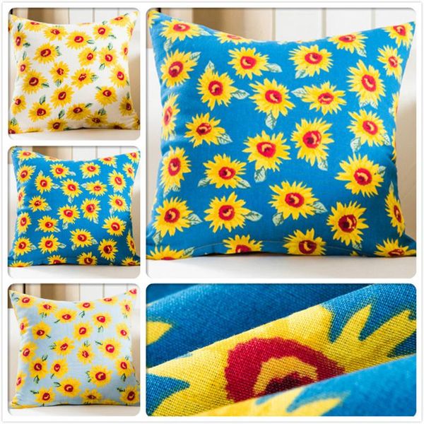 

flower chrysanthemum cushion covers 18inch 45*45cm outdoor garden bedside decors pillowcase sofa chair car seat back pillow case cushion/dec