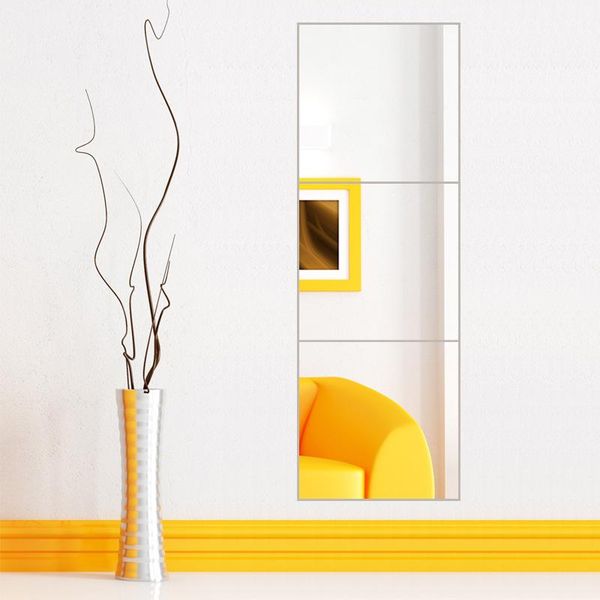 

mirrors the combination mirror acrylic threedimensional square selfadhesive wall stickers home background decorative