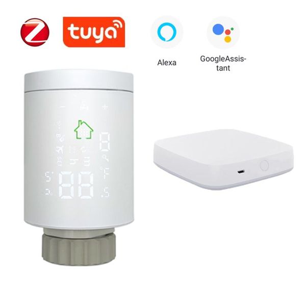 

smart home control radiator actuator tuya app zigbee thermostatic temperature valve