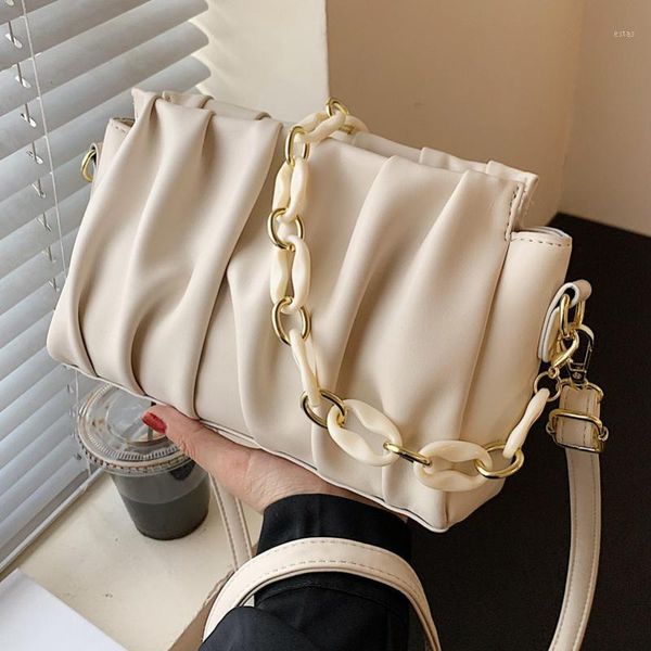

evening bags european and american high-quality ladies fold small bag2021 personality design chain handbag fashion one-shoulder armpit bag1