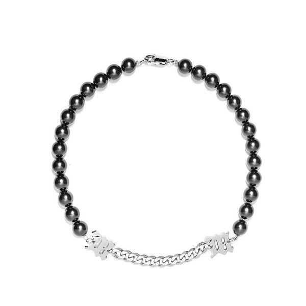 

chains 20 black misbhv natural pearl / short clavicle necklace, Silver