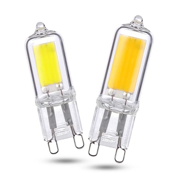 Lâmpadas LED G9 Light 7W 9W 12W AC220V 230V Lâmpadas de vidro substituem o bulbo de halogênio para candelabros de fixação de iluminação pendant