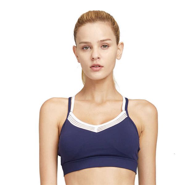 

tracksuits fashion women bra running fitness gathered shockproof sweat wicking fast drying sports underwear, Gray