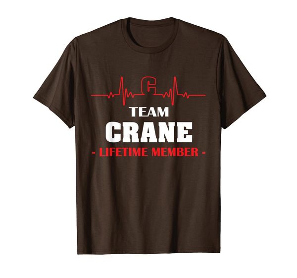 

team crane lifetime member family youth kid shirt hearbeat, White;black