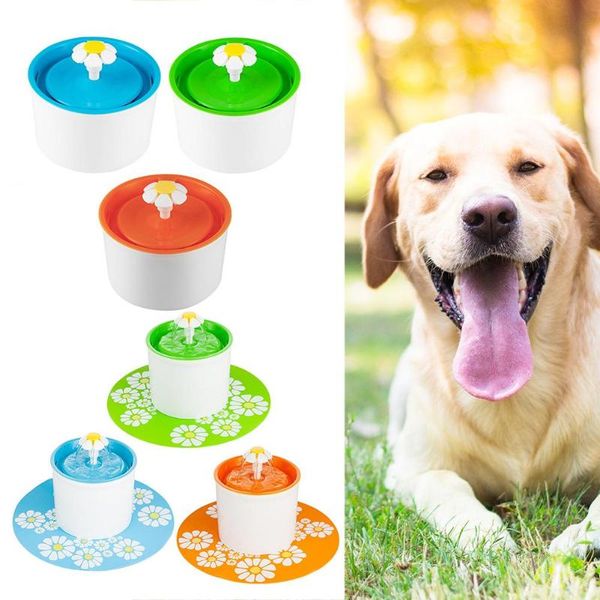

cat bowls & feeders automatic water fountain dog feeder 1.6l pets dispenser drinking bowl machine blue/green/orange