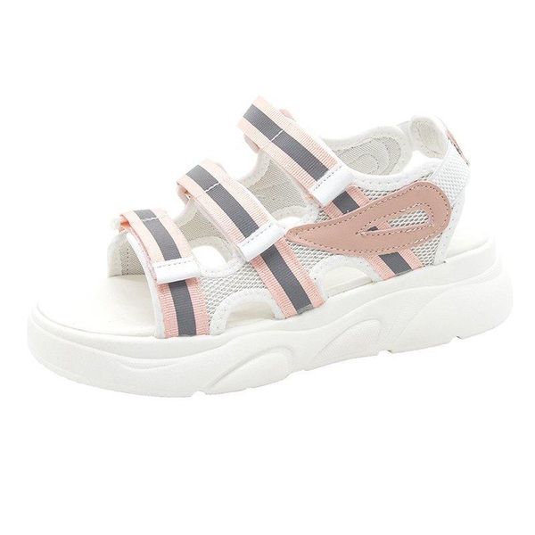 

women sandals casual outdoor summer beach shoes open toe comfortable soft non-slip hook & loop sewing ladies 2021 fashion, Black