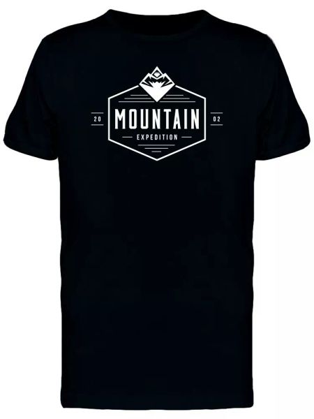

mountain expedition 2002 men's tee -image by shutterstock, White;black