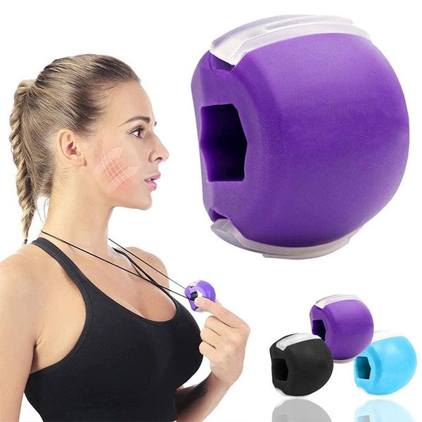 

fitness balls jaw exerciser and neck toning - define your jawline, look younger healthier helps reduce stress facial