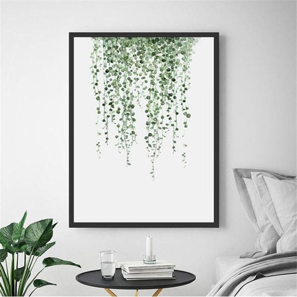 

paintings wall decor posters leaf poster green canvas painting art prints pictures for living room bedroom bathroom decoration