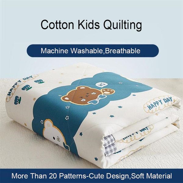

summer cotton kids quilt air-conditioning comforter soft breathable children blanket bedspread for bed home textiles blankets & swaddling