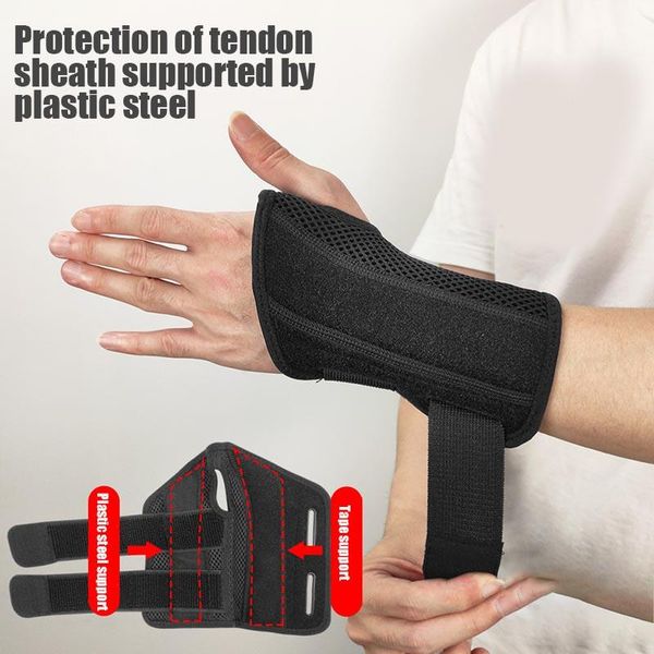 

high 1pc wrist support pain carpal tunnel syndrome relieve stabilizing for right left hands dog88, Black;red