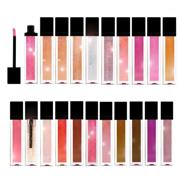 

colors makeup metal shimmer lipgloss moist glossy shiny long lasting cosmetic liquid lipstick wholesale custom label1